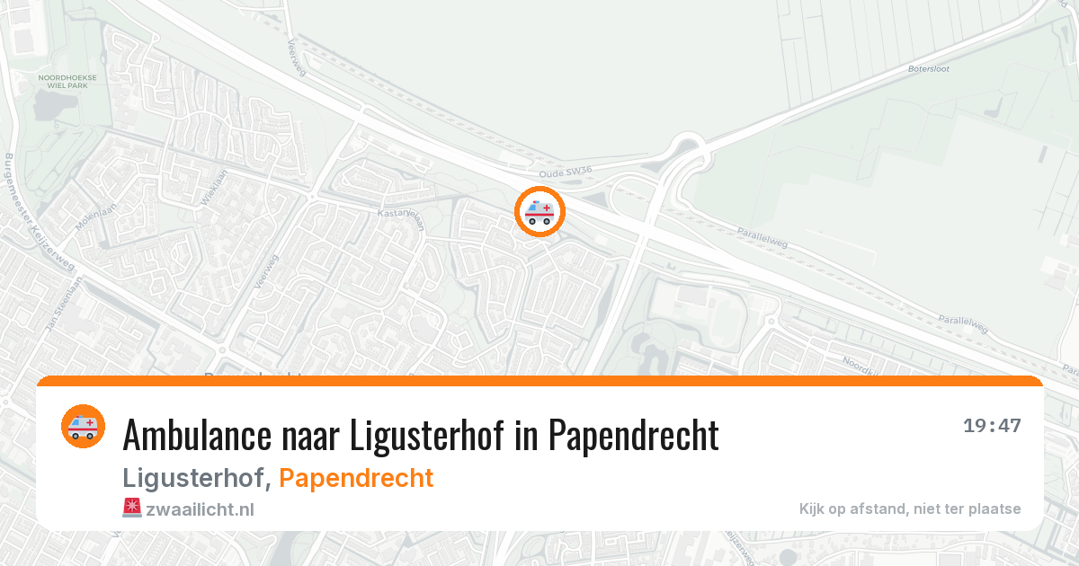Ambulance naar Ligusterhof in Papendrecht — 4 aug 2026