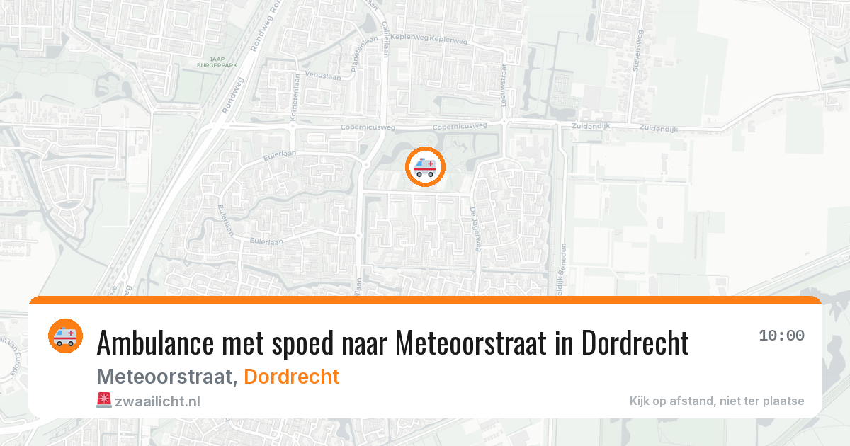 Ambulance met spoed naar Meteoorstraat in Dordrecht — 25 feb 2026