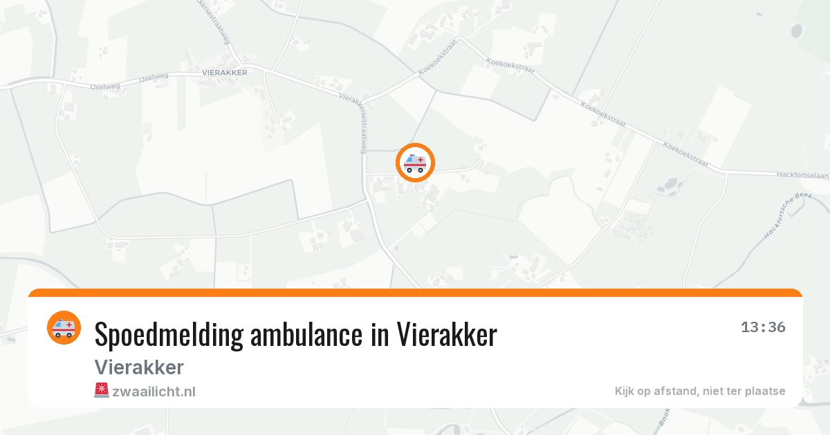Spoedmelding ambulance in Vierakker — 6 jul 2026