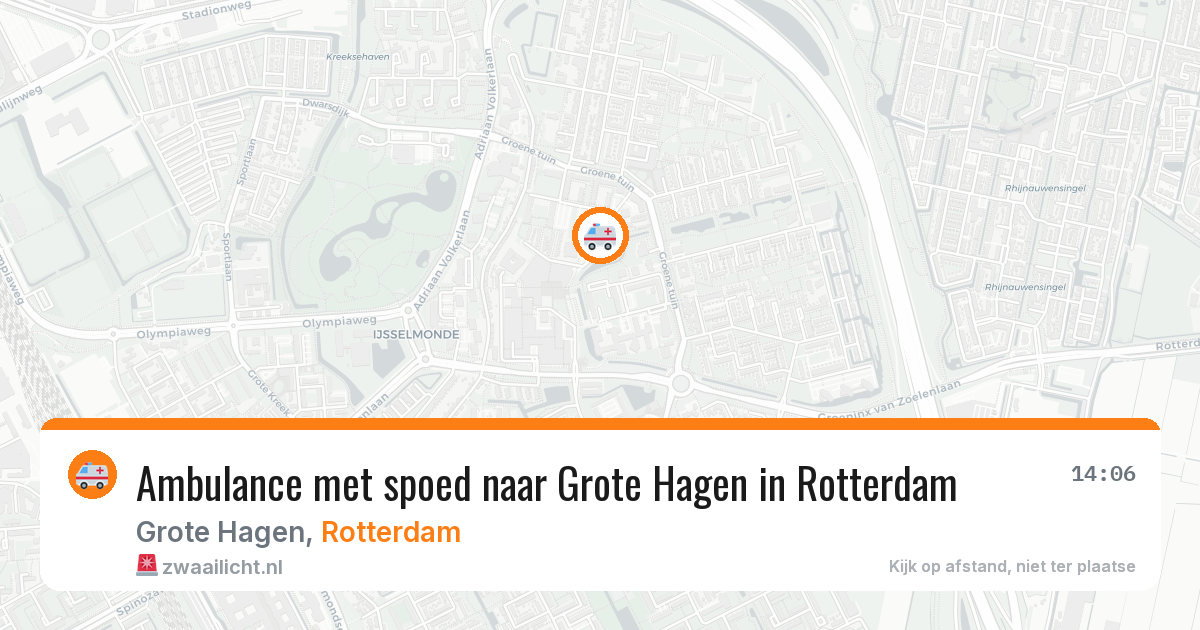 Ambulance met spoed naar Grote Hagen in Rotterdam — 16 mrt 2026