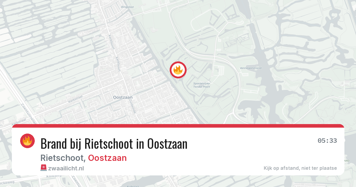 Brand bij Rietschoot in Oostzaan — 20 jun 2026