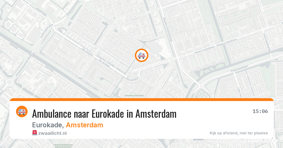 Ambulance naar Eurokade in Amsterdam — 29 jan 2026