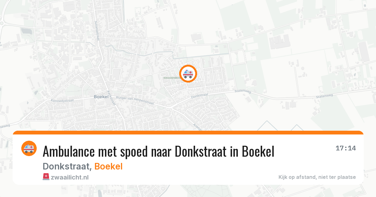 Ambulance met spoed naar Donkstraat in Boekel — 2 aug 2026