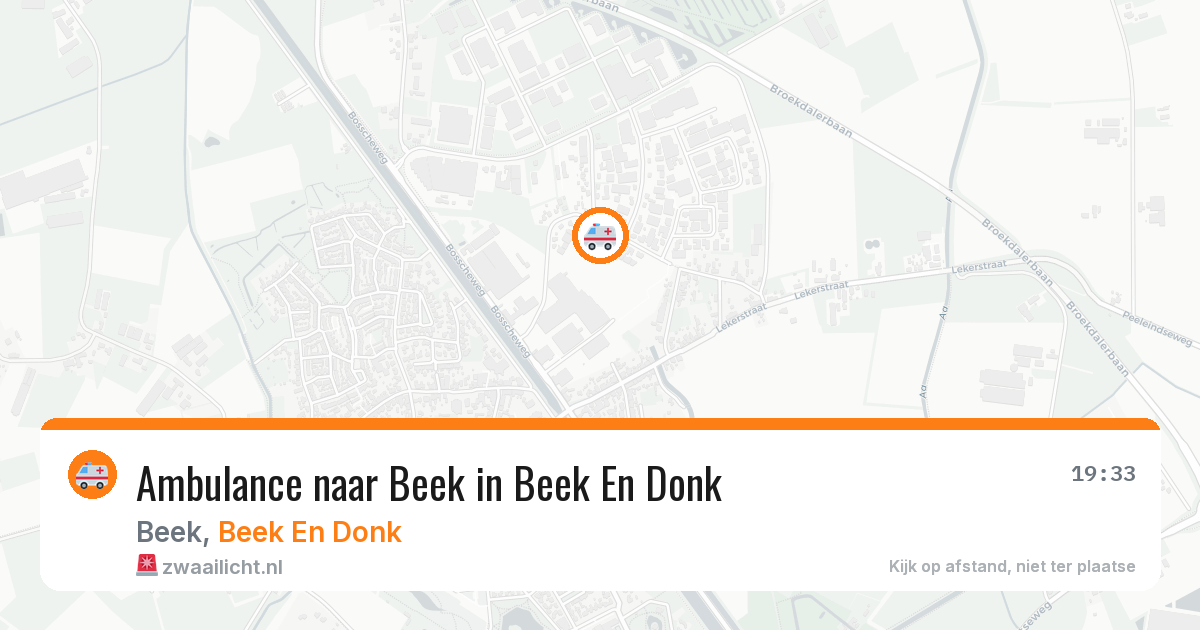 Ambulance naar Beek in Beek En Donk — 10 aug 2026