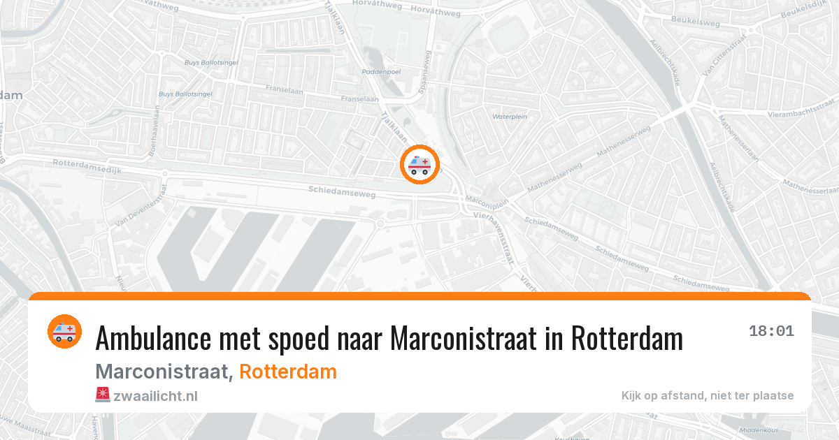 Ambulance met spoed naar Marconistraat in Rotterdam — 7 mrt 2026