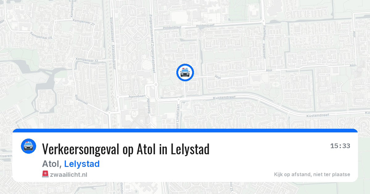 Verkeersongeval op Atol in Lelystad — 22 apr 2026
