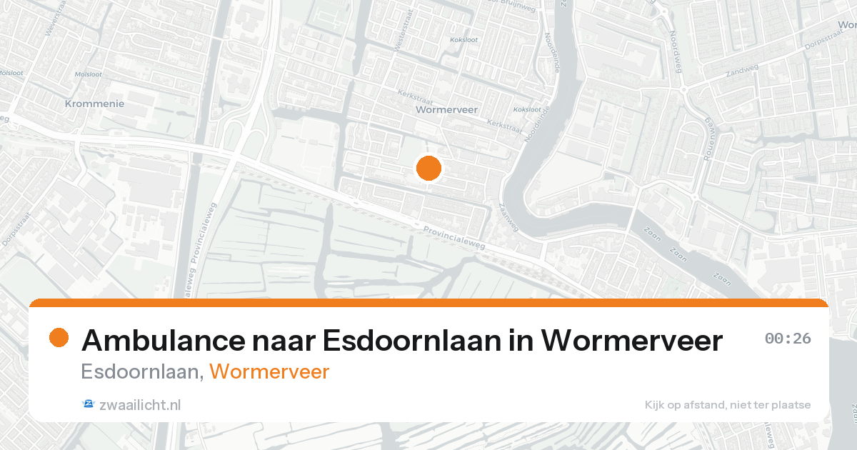 Ambulance naar Esdoornlaan in Wormerveer — 30 mei 2026