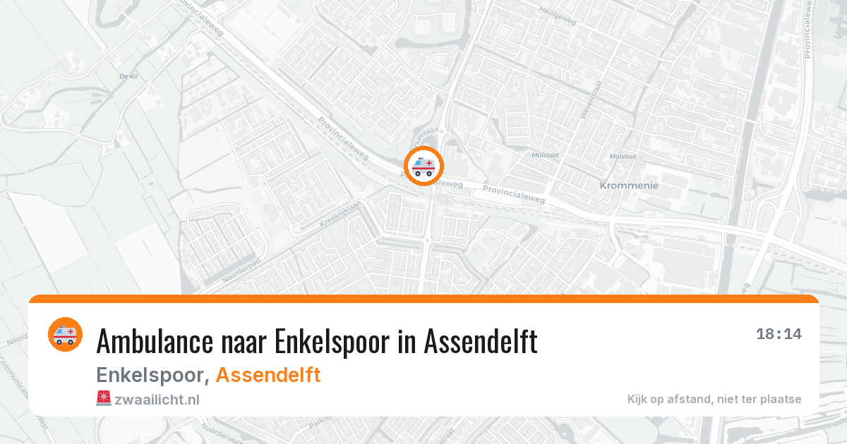 Ambulance naar Enkelspoor in Assendelft — 3 jun 2026