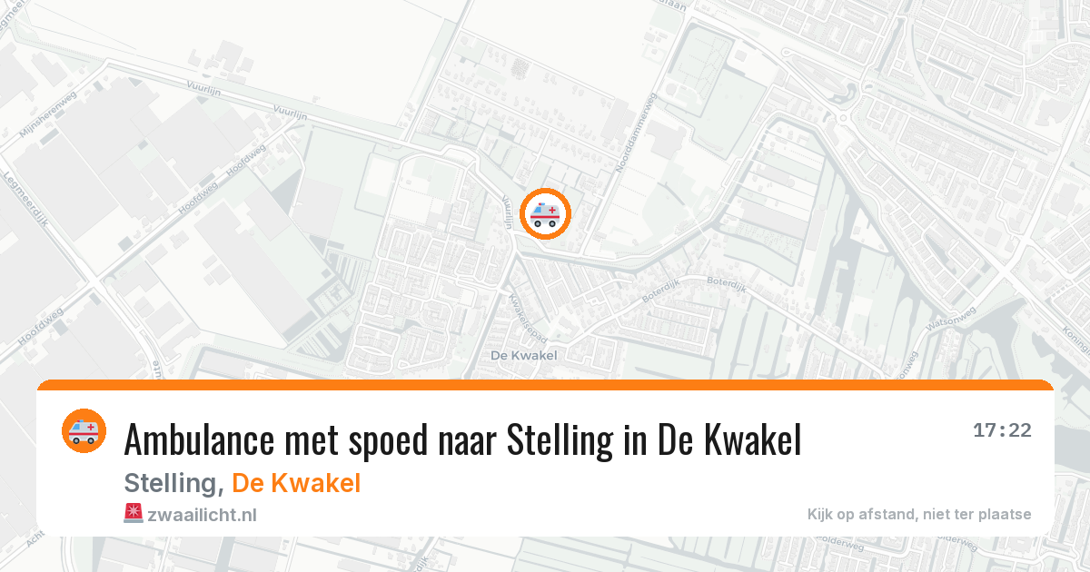 Ambulance met spoed naar Stelling in De Kwakel — 31 mrt 2026