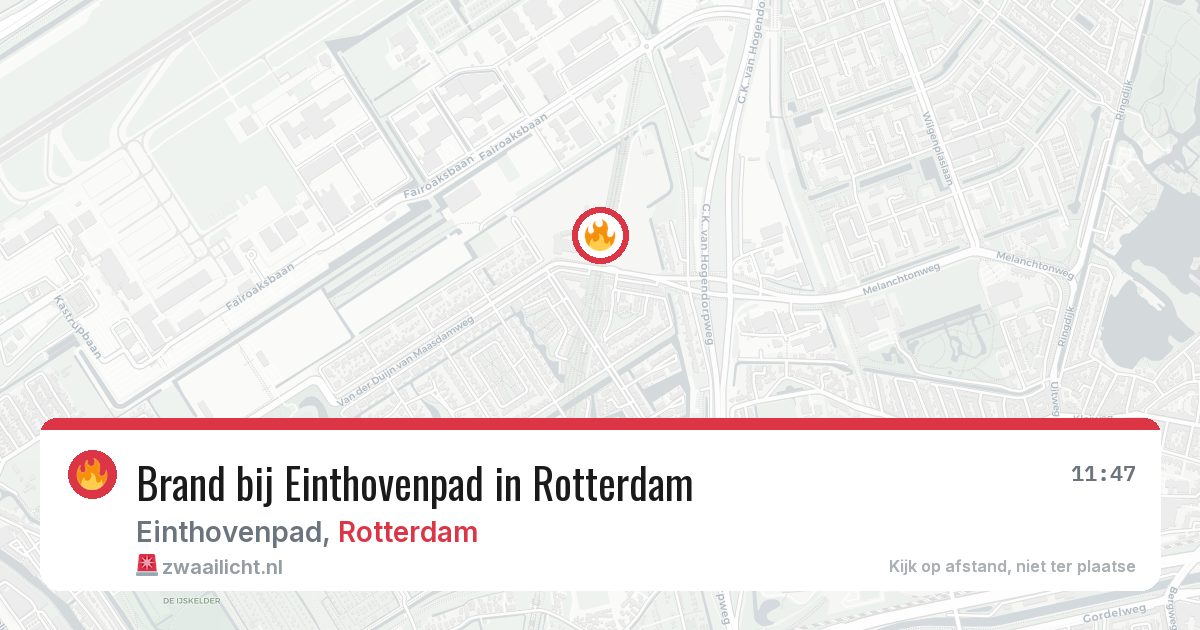Brand bij Einthovenpad in Rotterdam — 5 aug 2026