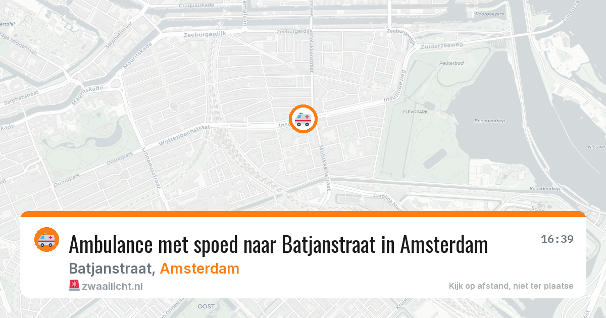Ambulance met spoed naar Batjanstraat in Amsterdam — 7 mrt 2026