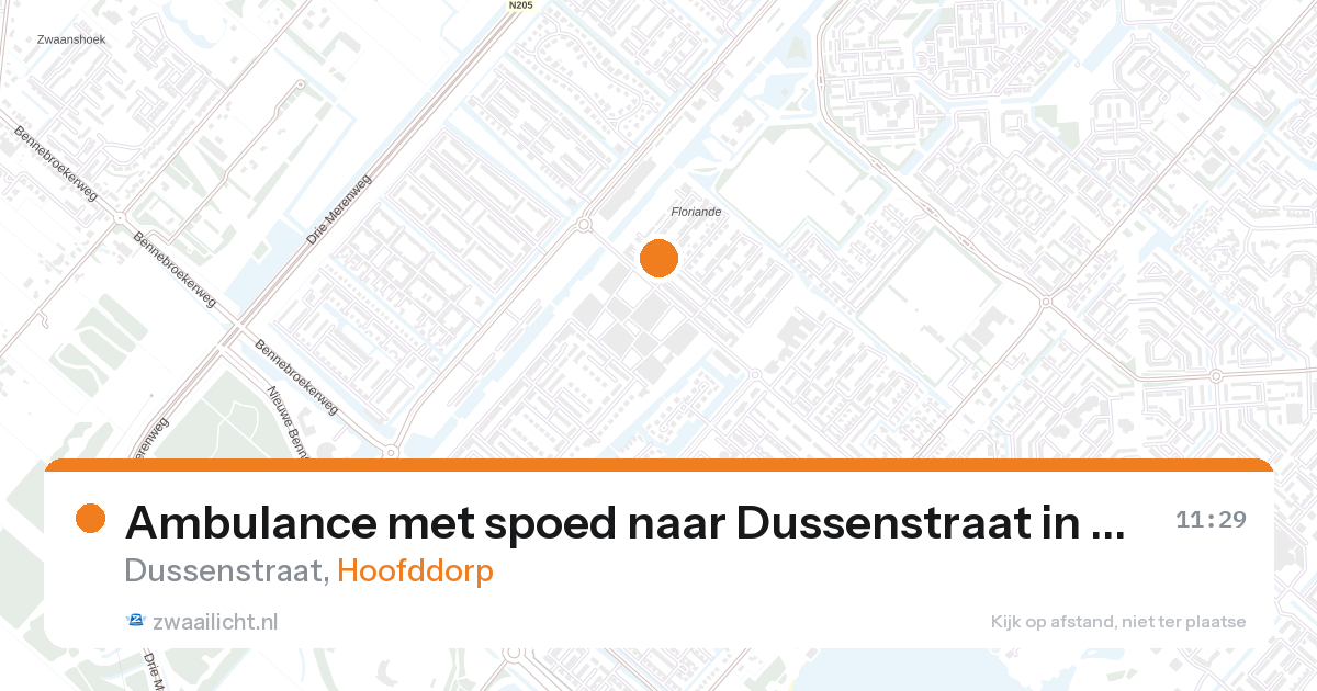 Ambulance met spoed naar Dussenstraat in Hoofddorp — 27 aug 2026