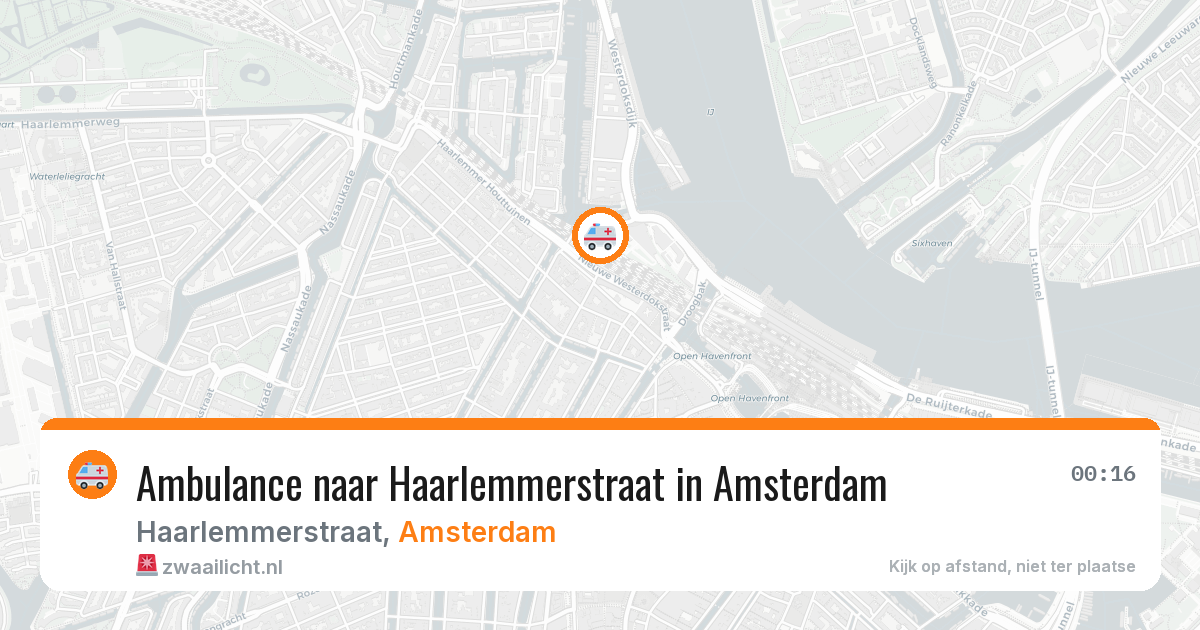 Ambulance naar Haarlemmerstraat in Amsterdam — 27 jun 2026
