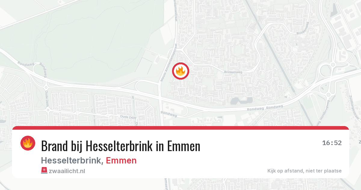 Brand bij Hesselterbrink in Emmen — 23 jul 2026