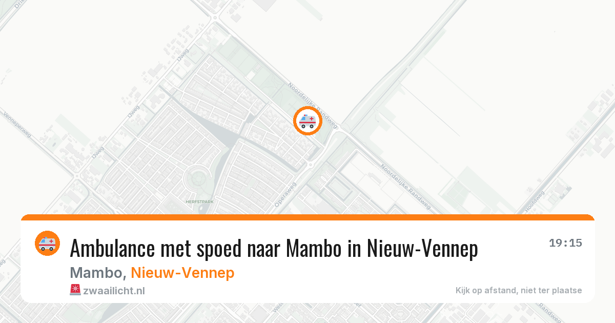 Ambulance met spoed naar Mambo in Nieuw-Vennep — 25 apr 2026