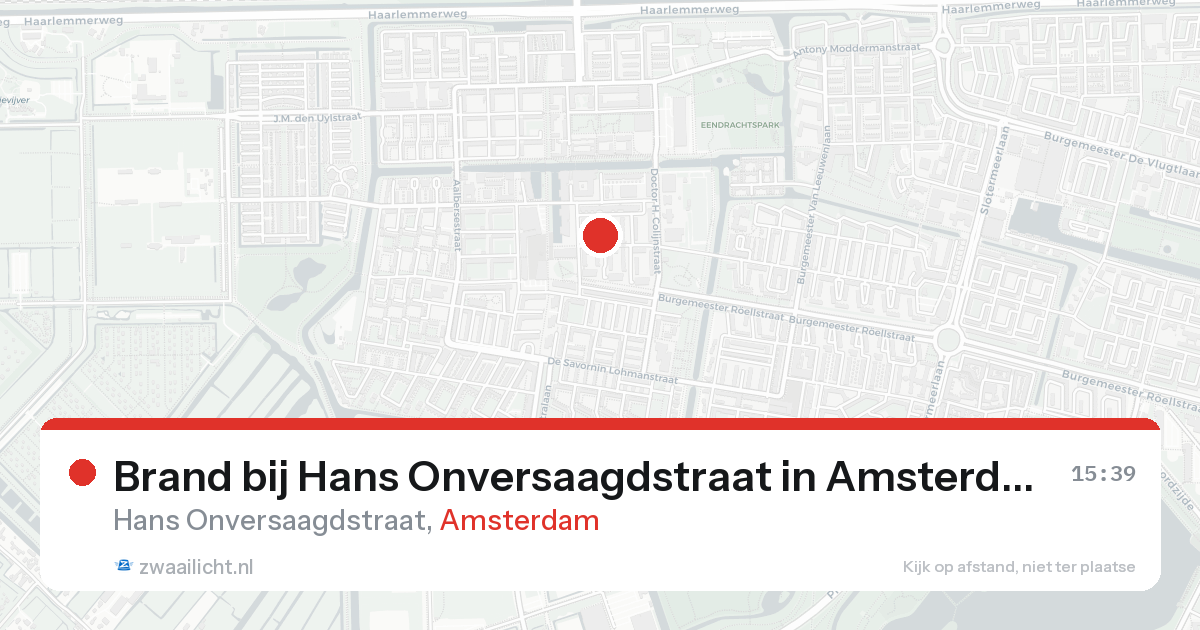 Brand bij Hans Onversaagdstraat in Amsterdam — 18 aug 2026