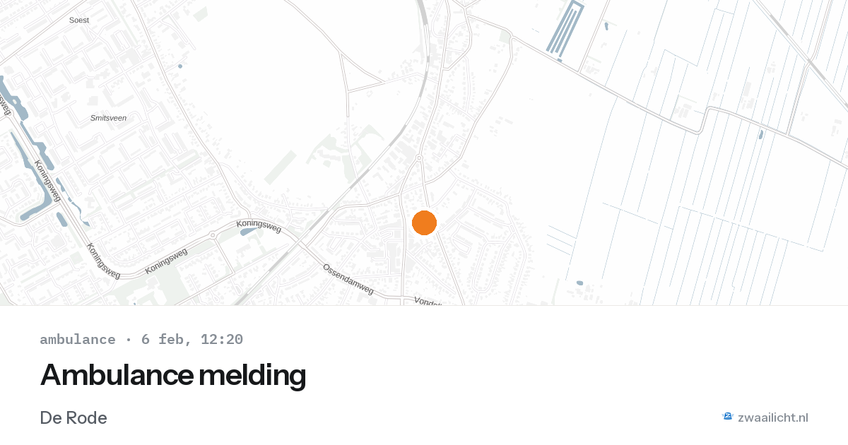 Ambulance melding — 6 feb 2026