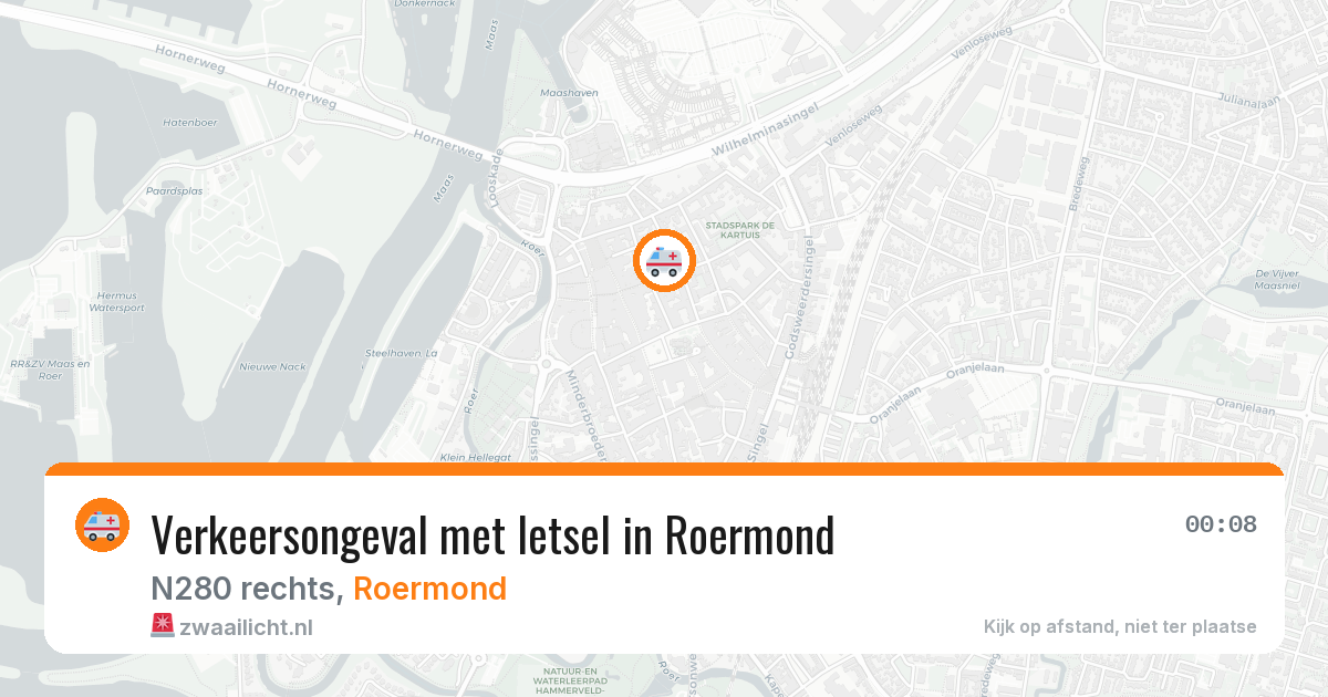 Verkeersongeval met letsel in Roermond — 1 aug 2026