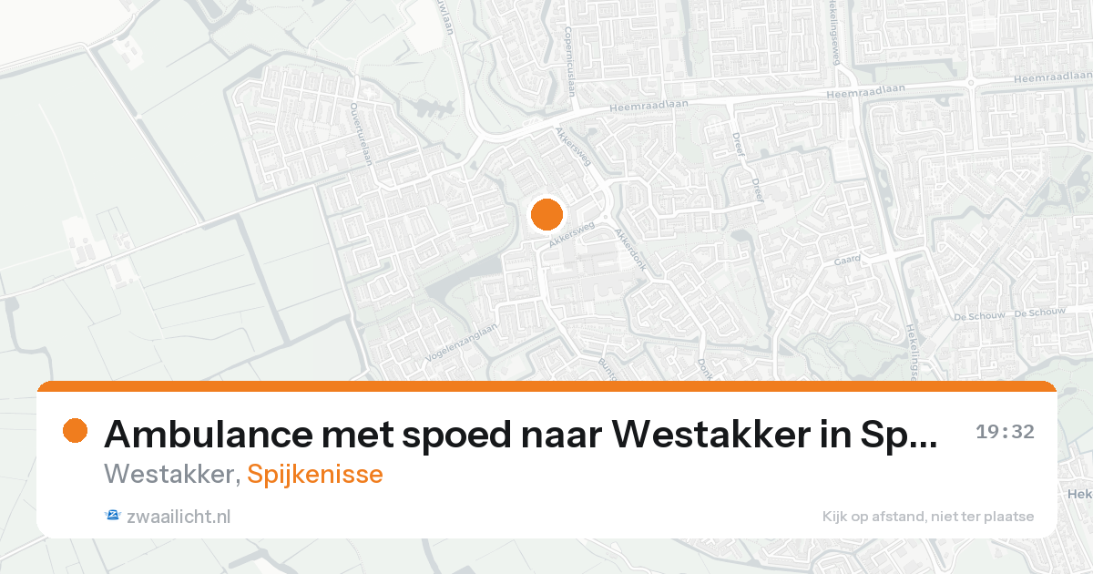 Ambulance met spoed naar Westakker in Spijkenisse — 23 aug 2026