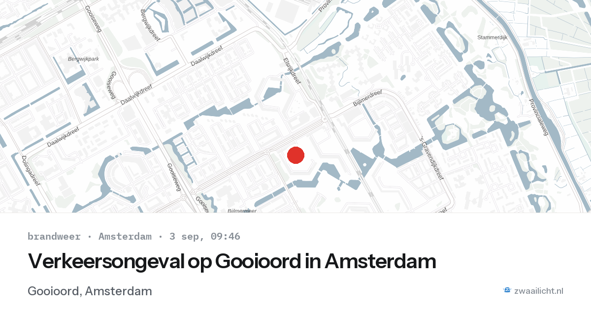 Verkeersongeval op Gooioord in Amsterdam — 3 sep 2026