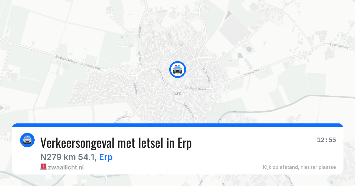 Verkeersongeval met letsel in Erp — 29 jul 2026