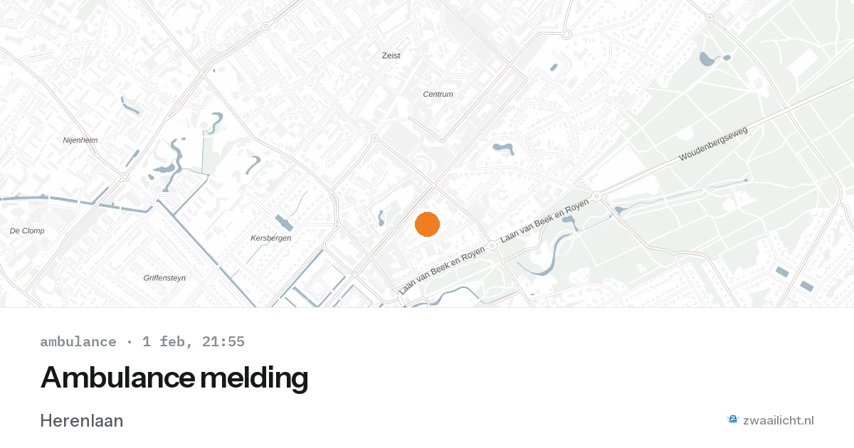 Ambulance melding — 1 feb 2026