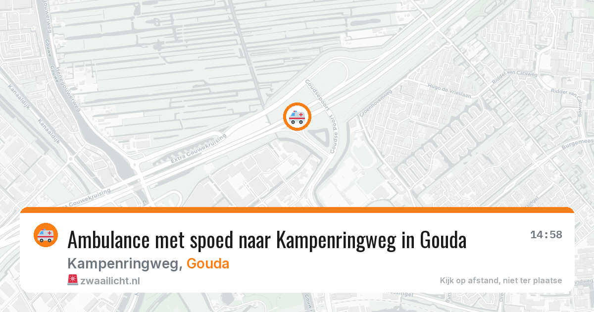 Ambulance met spoed naar Kampenringweg in Gouda — 20 mei 2026