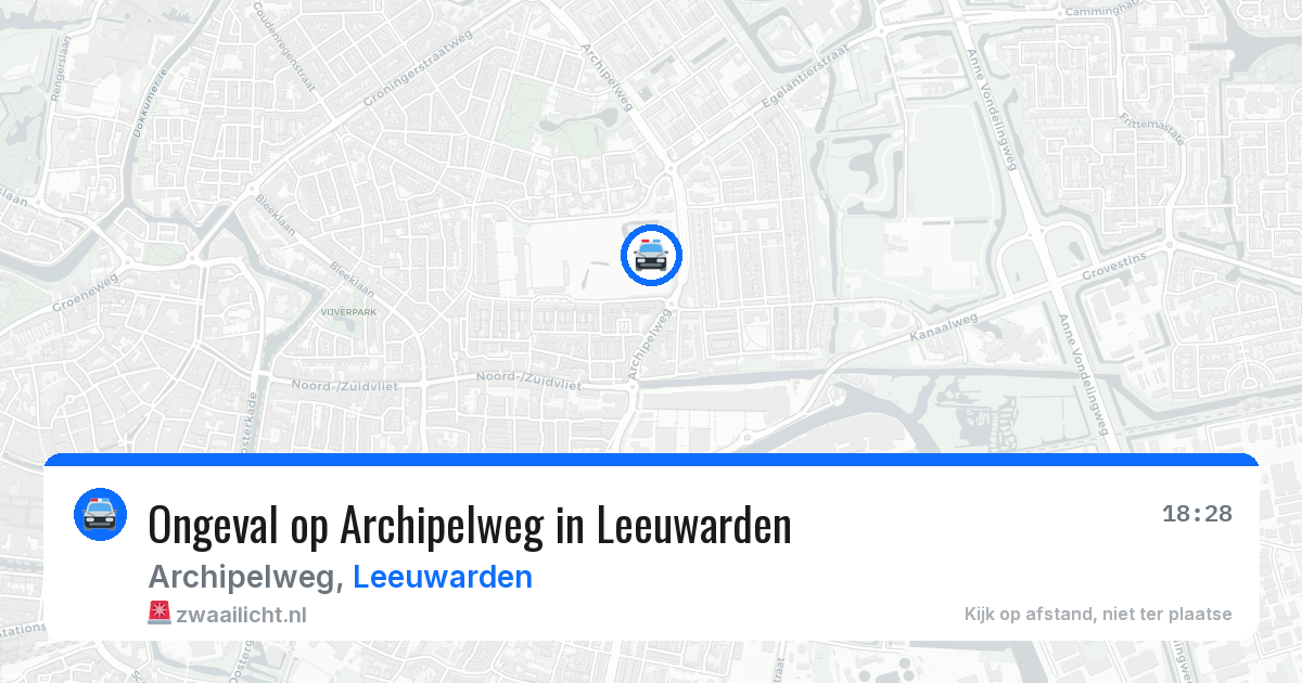 Ongeval op Archipelweg in Leeuwarden — 29 jan 2026