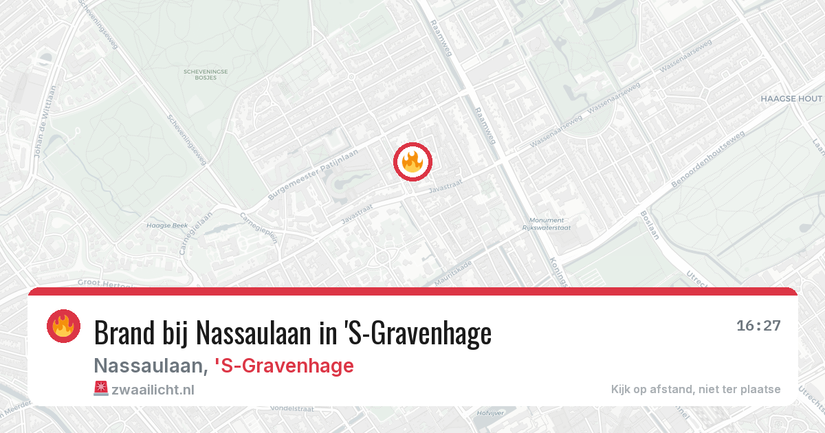 Brand bij Nassaulaan in 'S-Gravenhage — 8 jul 2026