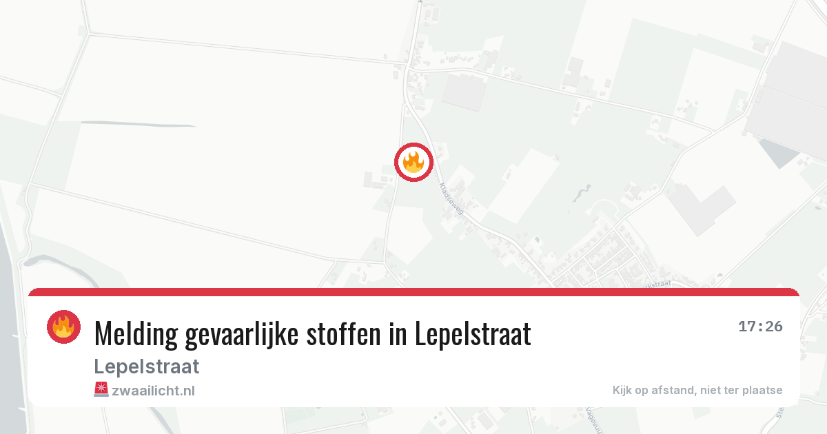 Melding gevaarlijke stoffen in Lepelstraat — 12 aug 2026