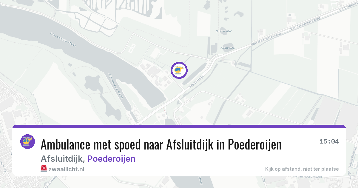 Ambulance met spoed naar Afsluitdijk in Poederoijen — 24 jun 2026