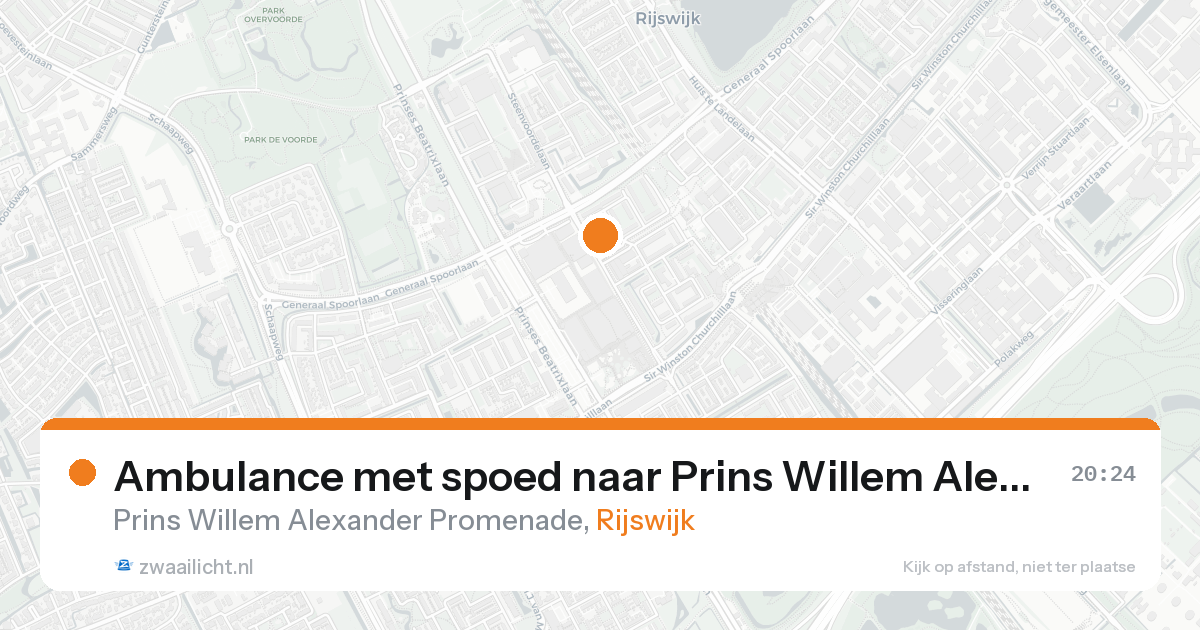 Ambulance met spoed naar Prins Willem Alexander Promenade in Rijswijk — 22 aug 2026