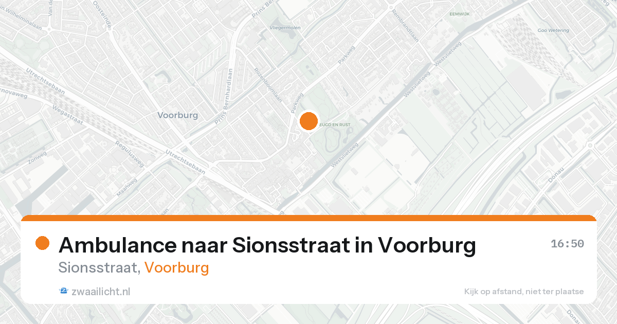 Ambulance naar Sionsstraat in Voorburg — 21 aug 2026