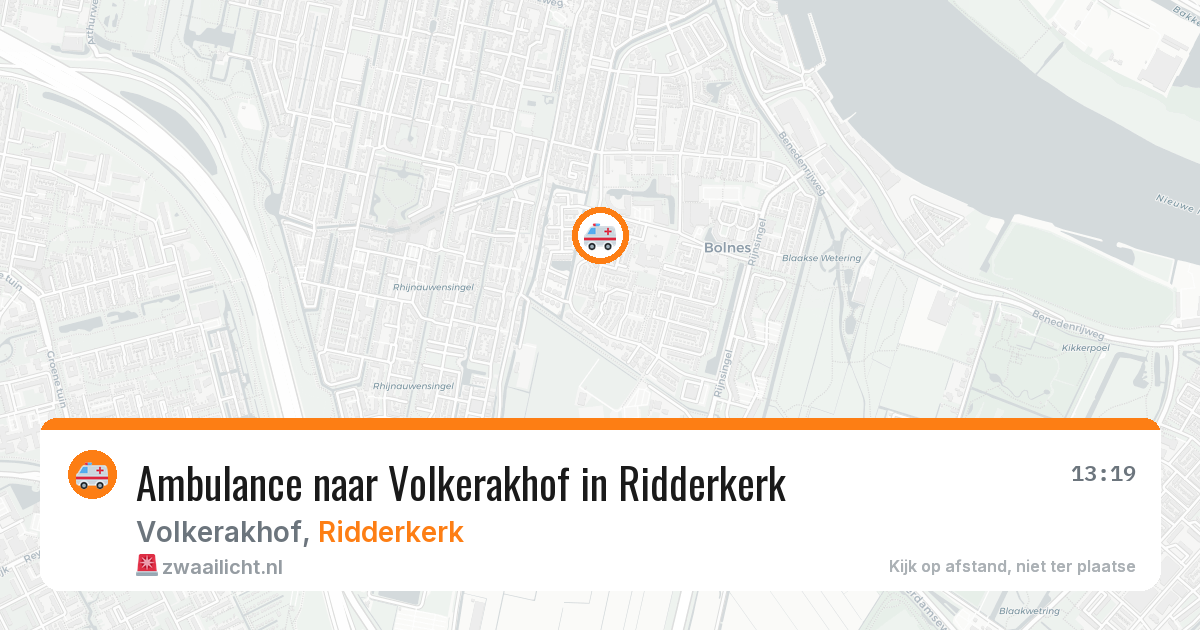 Ambulance naar Volkerakhof in Ridderkerk — 29 jan 2026