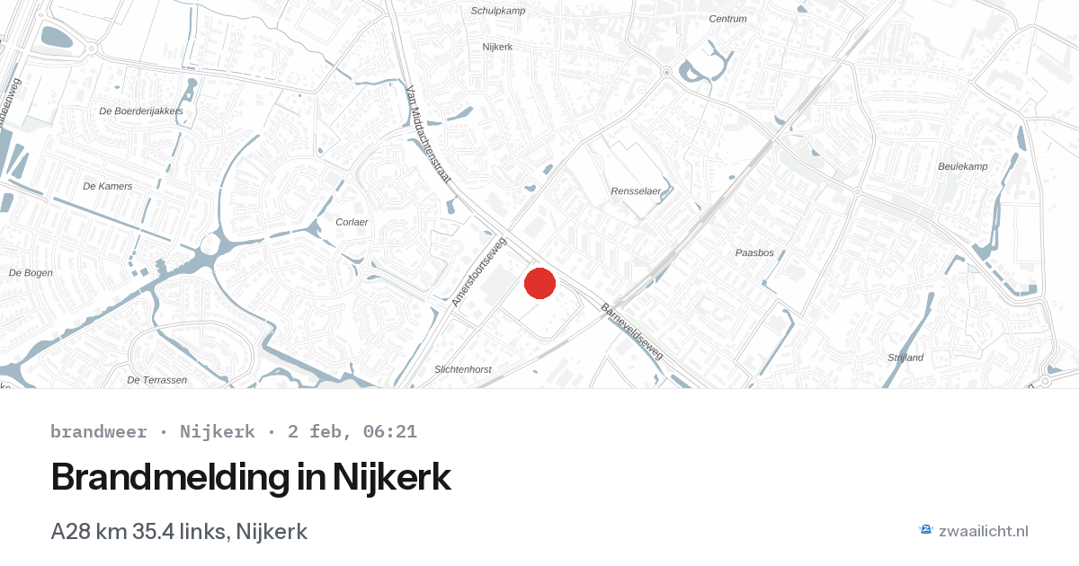 Brandmelding in Nijkerk — 2 feb 2026