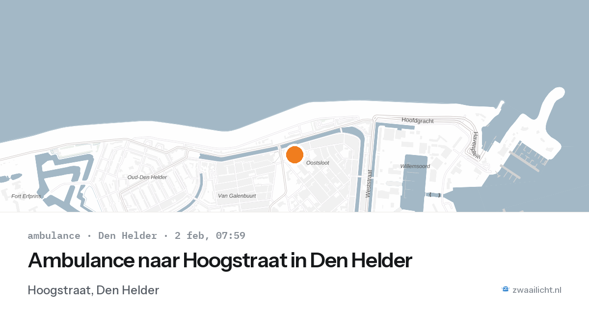 Ambulance naar Hoogstraat in Den Helder — 2 feb 2026