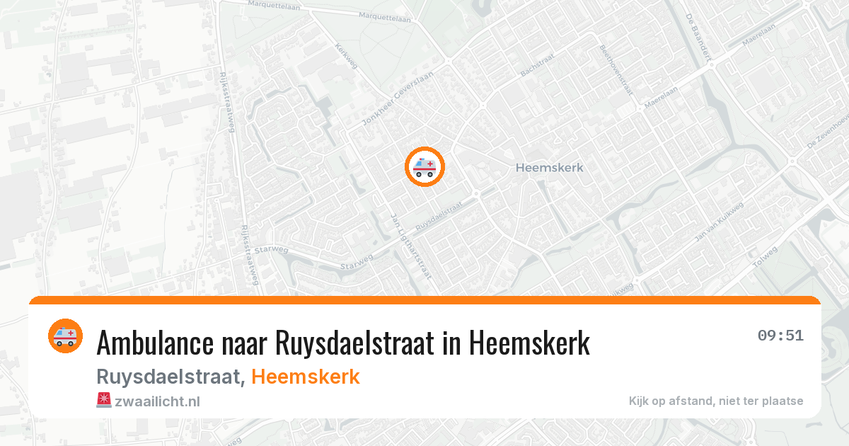 Ambulance naar Ruysdaelstraat in Heemskerk — 2 jun 2026