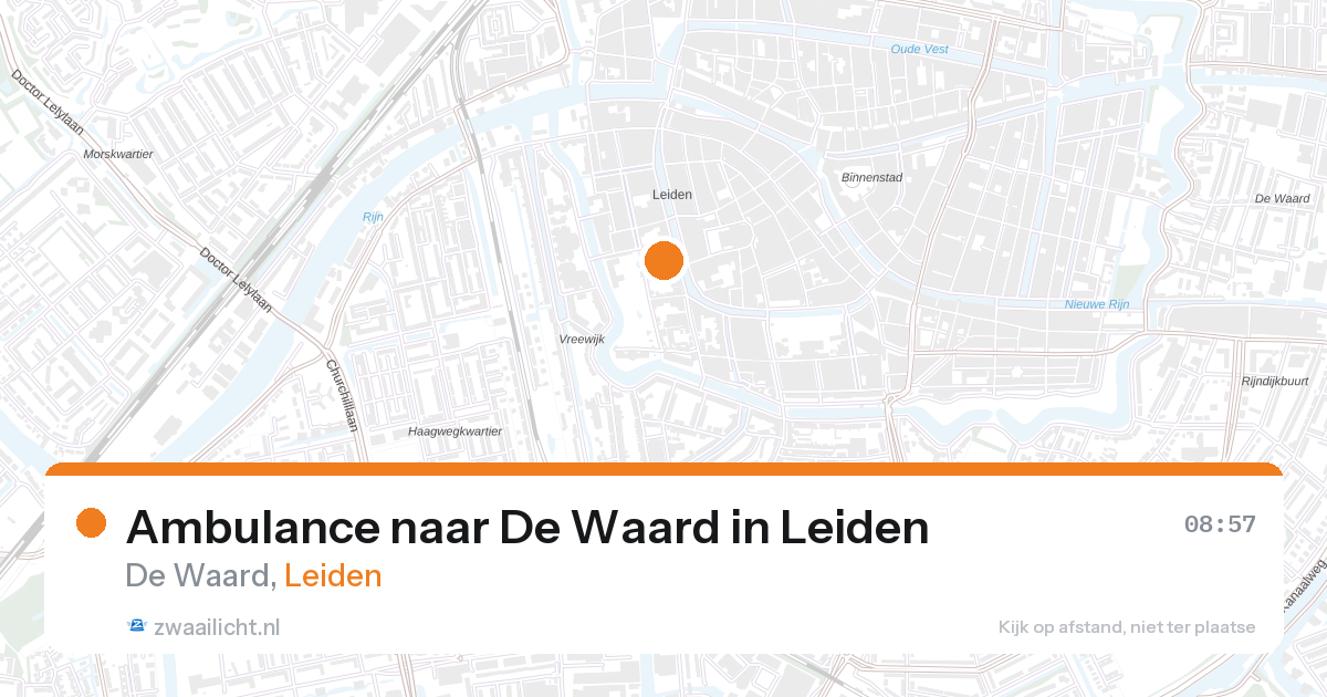 Ambulance naar De Waard in Leiden — 27 aug 2026