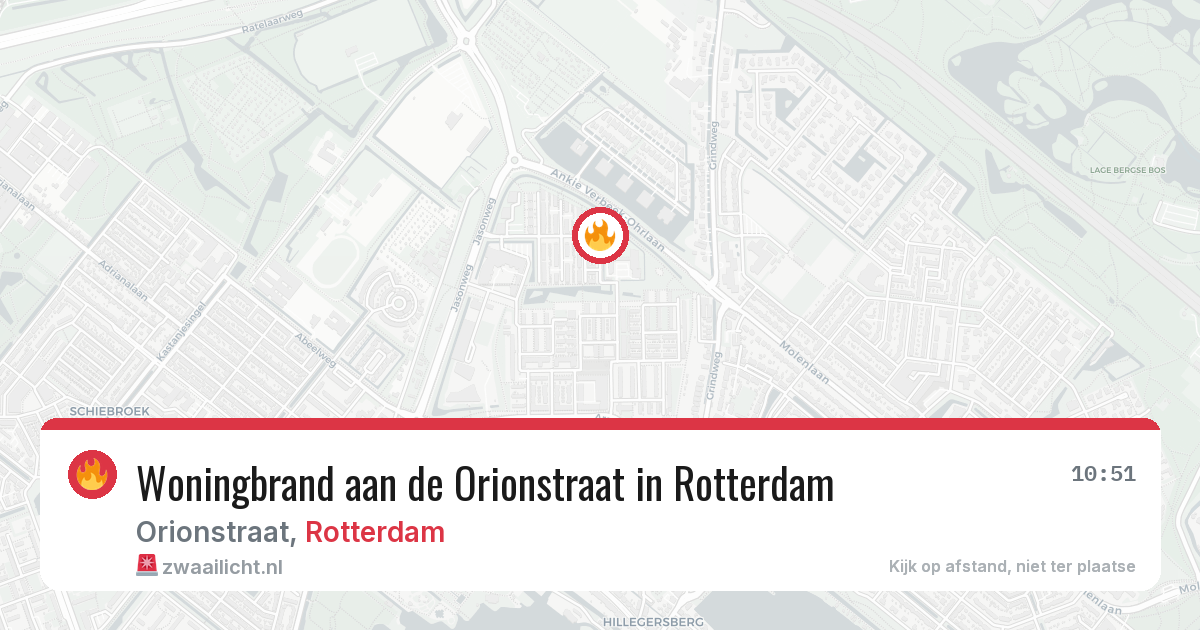 Woningbrand aan de Orionstraat in Rotterdam — 6 mrt 2026