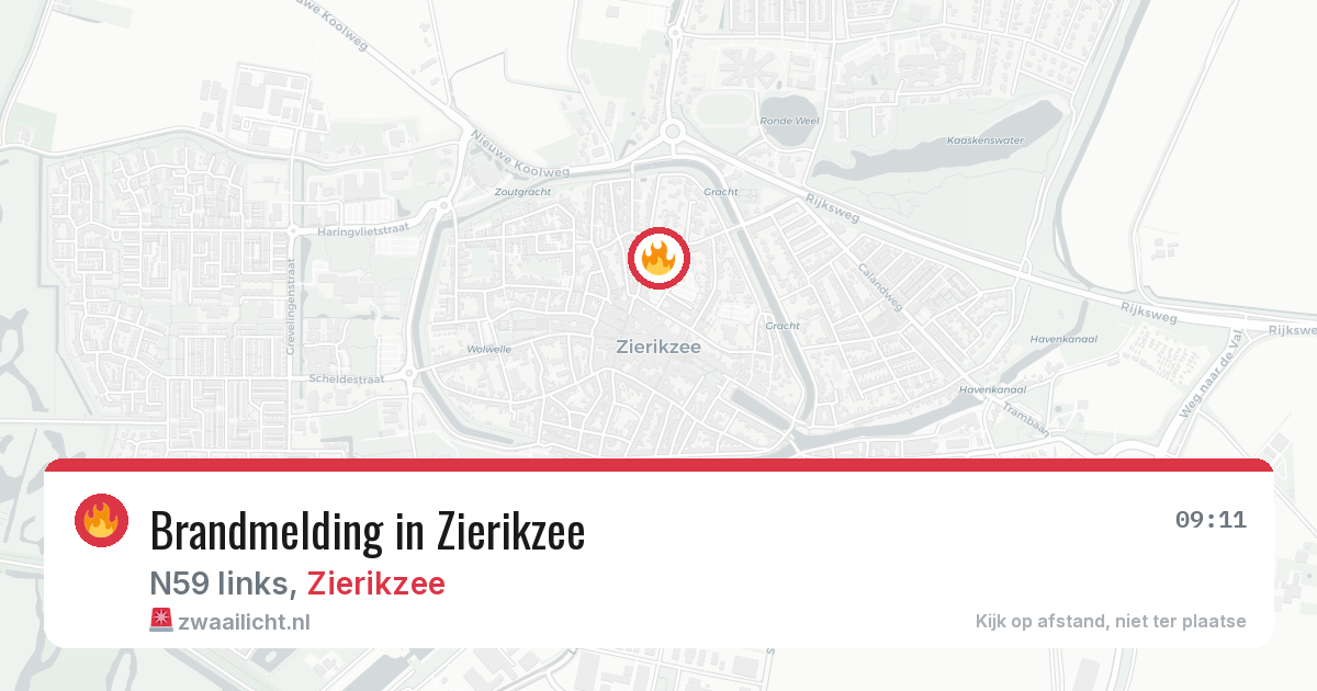 Brandmelding in Zierikzee — 9 aug 2026