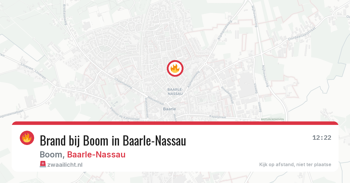 Brand bij Boom in Baarle-Nassau — 28 jun 2026