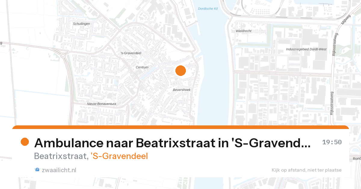 Ambulance naar Beatrixstraat in 'S-Gravendeel — 26 aug 2026
