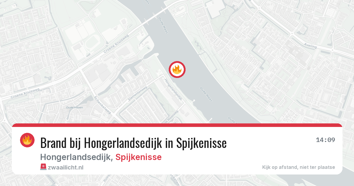 Brand bij Hongerlandsedijk in Spijkenisse — 19 jun 2026