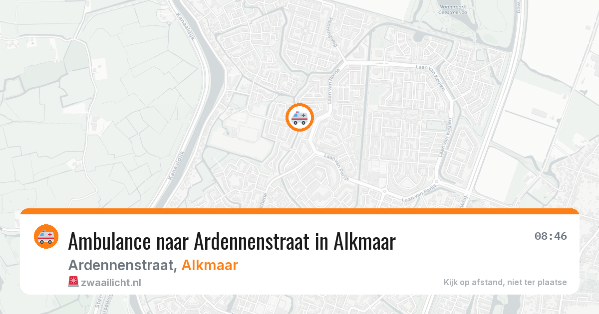 Ambulance naar Ardennenstraat in Alkmaar — 7 apr 2026