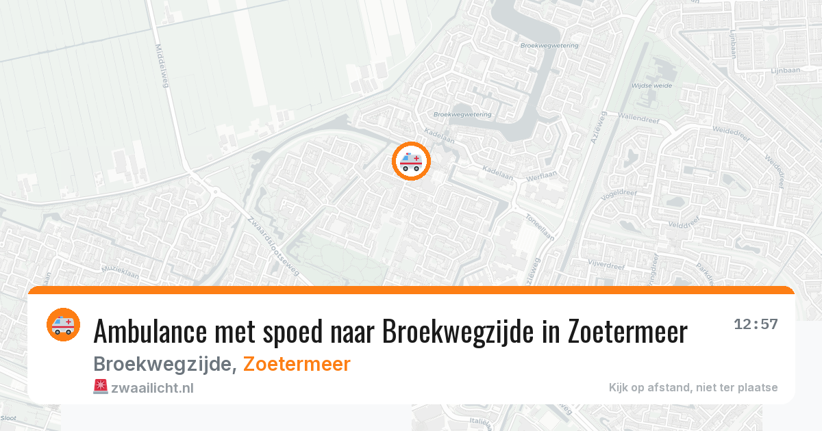 Ambulance met spoed naar Broekwegzijde in Zoetermeer — 4 mei 2026