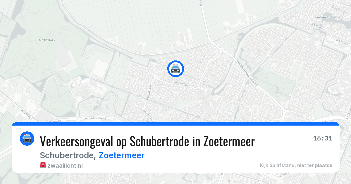 Verkeersongeval op Schubertrode in Zoetermeer — 27 jul 2026