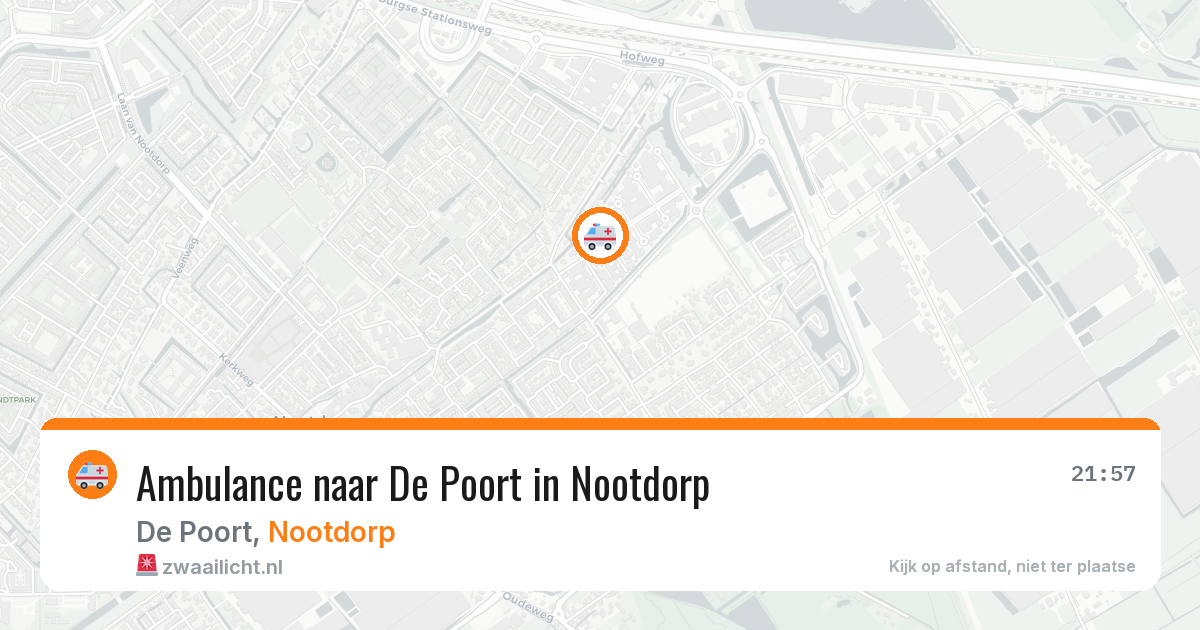 Ambulance naar De Poort in Nootdorp — 2 aug 2026