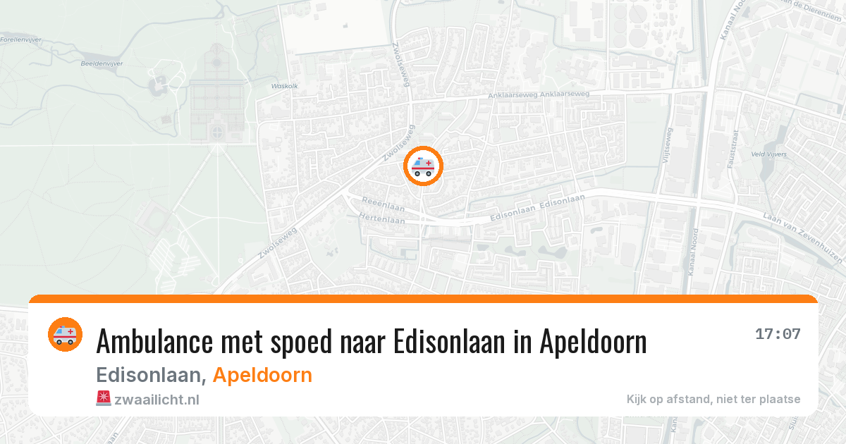 Ambulance met spoed naar Edisonlaan in Apeldoorn — 28 mei 2026
