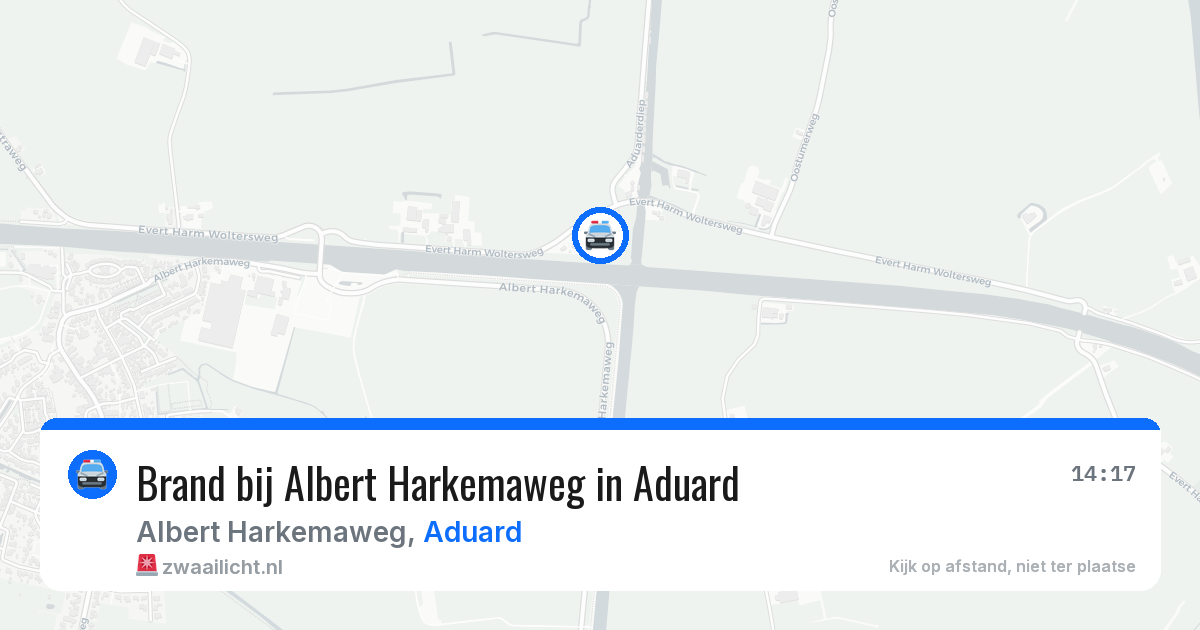 Brand bij Albert Harkemaweg in Aduard — 25 jun 2026