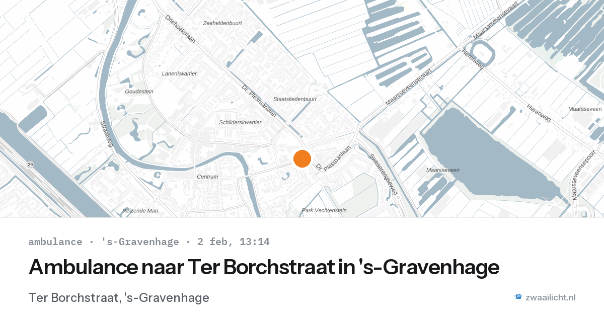 Ambulance naar Ter Borchstraat in 's-Gravenhage — 2 feb 2026